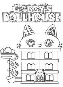 coloriage Gabby Chat a imprimer pour enfant de 4 ans