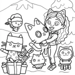 coloriage Gabby Chat à imprimer pour enfant de 3 ans