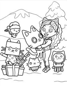 coloriage Gabby Chat à imprimer pour enfant de 3 ans