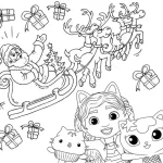 coloriage Gabby Chat pour enfant de 3 ans