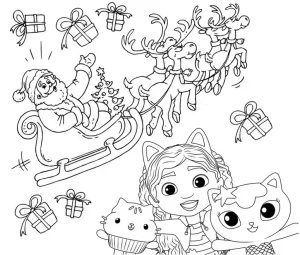 coloriage Gabby Chat pour enfant de 3 ans