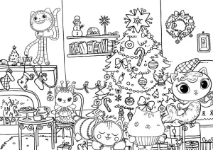 coloriage Gabby Chat pour enfant de 4 ans