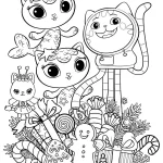 coloriage Gabby Chat à imprimer pour enfant de 9 ans