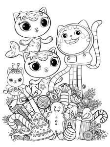 coloriage Gabby Chat à imprimer pour enfant de 9 ans