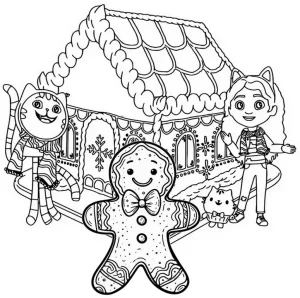 coloriage Gabby Chat a colorier en ligne gratuitement