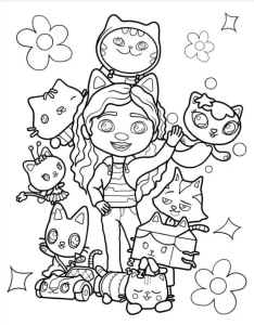 coloriage Gabby Chat a imprimer