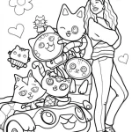 coloriage Gabby Chat et découpage à imprimer