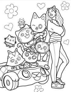coloriage Gabby Chat et découpage à imprimer