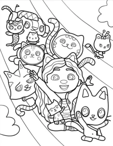 coloriage Gabby Chat pour enfants
