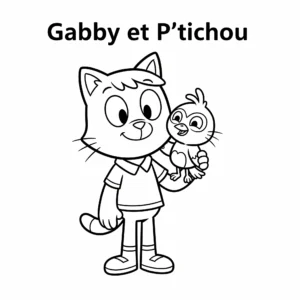 coloriage Gabby et P’tichou a colorier en ligne gratuitement