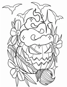 coloriage Halloween et decoupage a imprimer gratuit
