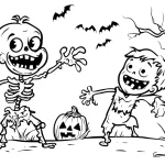 image de coloriage Halloween pour enfant