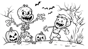 image de coloriage Halloween pour enfant