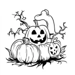 coloriage Halloween a imprimer pour enfant de 4 ans