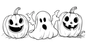 coloriage Halloween a imprimer pour enfant de 4 ans