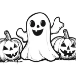coloriage Halloween pour enfant de 4 ans