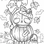 coloriage Halloween à imprimer pour enfant de 10 ans