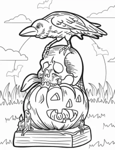 coloriage Halloween à imprimer a4