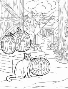 coloriage Halloween pour enfants a imprimer