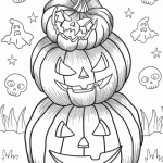coloriage Halloween à imprimer pour enfant de 6 ans