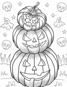coloriage Halloween à imprimer pour enfant de 6 ans