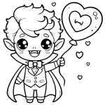 coloriage Halloween Vampire à imprimer pour enfant de 4 ans