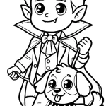 coloriage Halloween Vampire gratuit en ligne