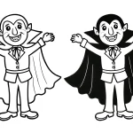 coloriage Halloween Vampire pour enfants à imprimer