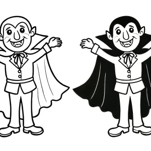 coloriage Halloween Vampire pour enfants à imprimer