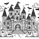 coloriage Halloween Vampire à imprimer pour enfant de 6 ans