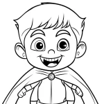 coloriage Halloween Vampire à imprimer pour enfant de 8 ans