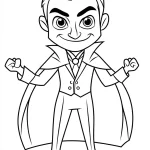 coloriage Halloween Vampire et découpage à imprimer