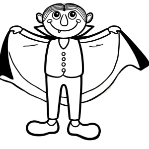 coloriage Halloween Vampire et decoupage a imprimer gratuit