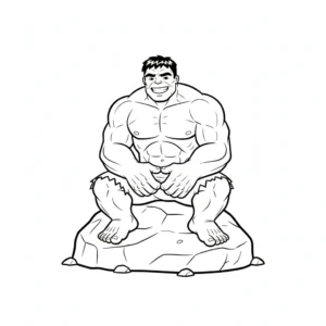 coloriage Hulk à imprimer pour enfant de 6 ans