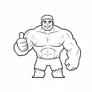 coloriage Hulk a imprimer pour enfant de 4 ans