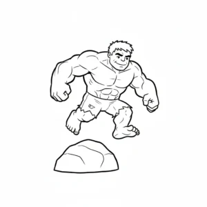 coloriage Hulk pour primaire