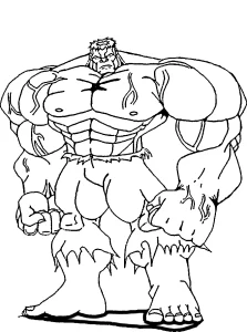 coloriage Hulk à imprimer gratuitement pdf
