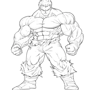 coloriage Hulk à imprimer gratuit