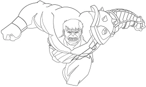coloriage Hulk pour enfants à imprimer