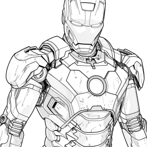 coloriage Iron Man a colorier en ligne gratuitement