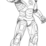coloriage Iron Man a colorier en ligne gratuitement
