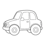 coloriage Juste les contours d’une voiture a dessiner en ligne