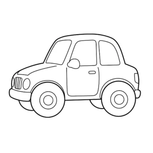 coloriage Juste les contours d’une voiture a dessiner en ligne