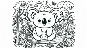 coloriage Koala pour enfants a imprimer