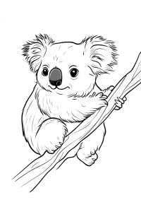coloriage Koala educatif pour enfant