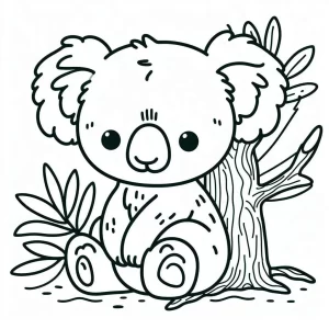 coloriage Koala gratuit pour enfants