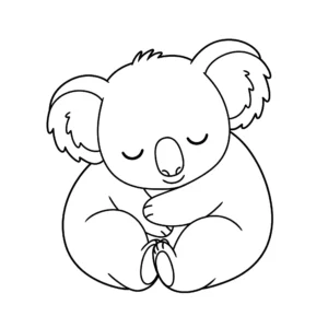 coloriage Koala endormi et dessins