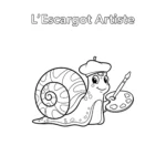 coloriage L’Escargot Artiste a imprimer gratuit