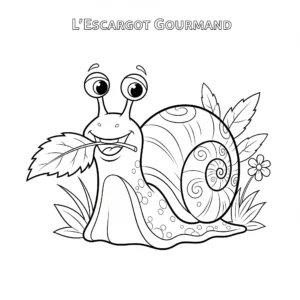 coloriage L’Escargot Gourmand à imprimer pour enfants