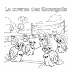 coloriage La Course des Escargots a imprimer gratuitement